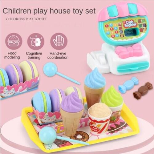Kids Pretend Play Toys Puzzle Hobbies Play House Simulated Supermarket Cash Register Kits Toys Children Role Play Game Gifts