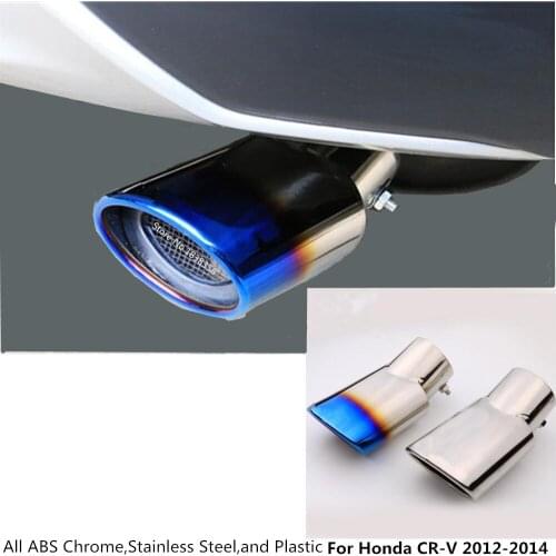 For Honda CRV CR-V 2012 2013 2014 Car Cover Muffler Exterior End Pipe Outlet Dedicate Stainless Steel Exhaust Tip Tail 1pcs