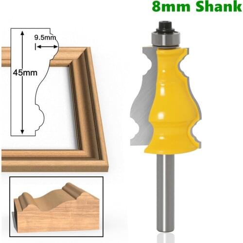 1pc 8mm Shank Picture Frame Router Bits Tenon Tungsten Carbide Line Bit Woodworking Milling Cutter for Wood