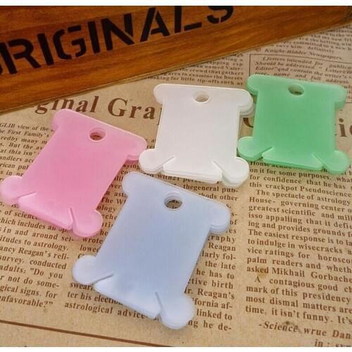 NWY 20pcs bobbins for FLOSS cross-stitch Muline Wire Plate Thread Bobbin Floss Winding Coiling Spool Plate FLOSS embroidery kits