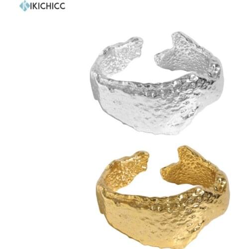 KIKICHICC 925 Sterling Silver Gold Truck Resizable Rings Women Large Adjutsable Luxury Jewelry Gift For Party Rock Punk Round