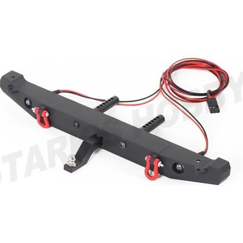 Metal Rear Bumper with LED Light for 1/10 RC Crawler Car TRAXXAS TRX-4 Axial SCX10 90046 90047