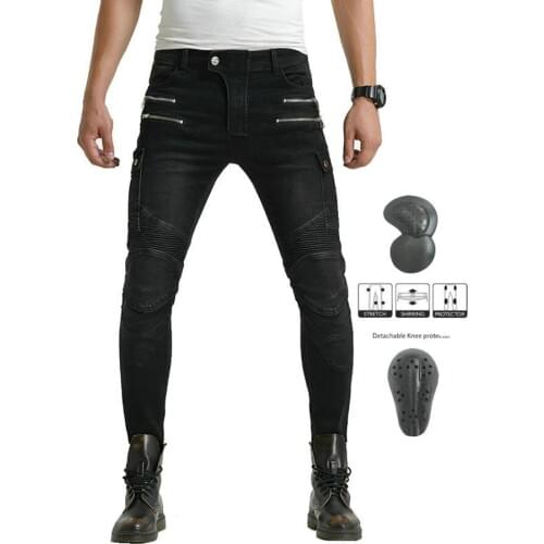 Motorcycle jeans racing pants straight slim fashion casual motorcycle pants pants three colors to choose from, new 2021