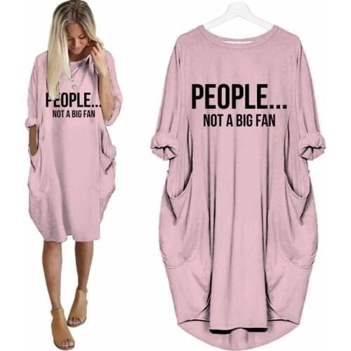2019 new Fashion T-Shirt for Women people not a big fan printed funny Tshirt Plus Size Tops Graphic Tees Women Off The Shoulder