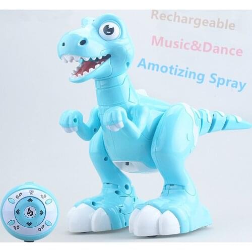 New Intelligent Electric Spray Walking Dinosaur Toy 908B Animatronic Remote Control Simulation Jurassic RC Dinosaur Robot