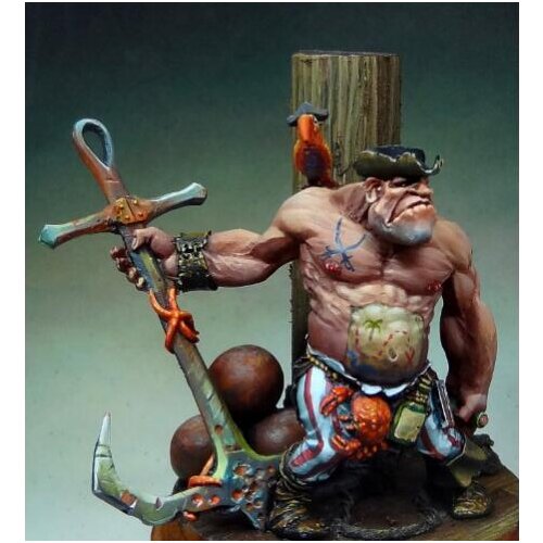 New Unassembled 1/32 54MM ogre moussaillon soldier 54mm WITHOUT BASE standing Resin Kit DIY Toys Unpainted resin model