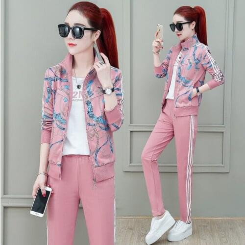 Autumn New Casual Sportswea Three Piece Set Fashion Sweater Long Sleeve Temperament Plus Size 3 Piece Set Womens Clothing