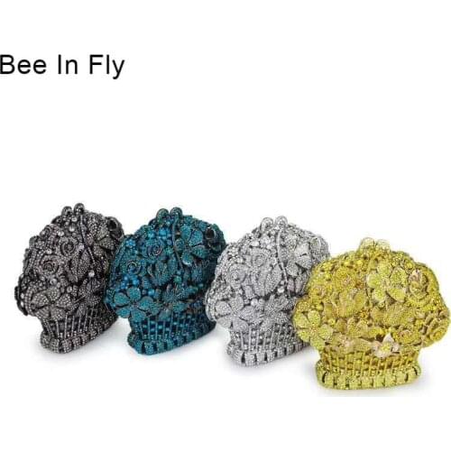 Dazzling Crystal Women Evening Clutch Bags Box Handbags Diamond Cocktail Clutch Wedding Party Bridal Handbag Bag