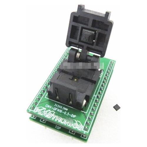 QFN16/DIL size 3*3mm pitch 0.5mm IC Burning seat Adapter testing seat Test Socket test bench