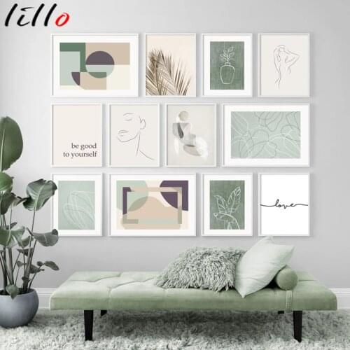 Nordic Minimalist Curve Girl Geometric Abstract Canvas Painting Wall Posters And Prints Wall Art Pictures For Living Room Decor