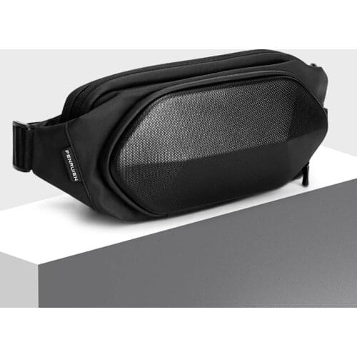 OZUKO Crossbody Bags Men Chest Bag Hard shell bag Short Trip Multifunction Waterproof Shoulder Bag Male Casual Messengers Bag