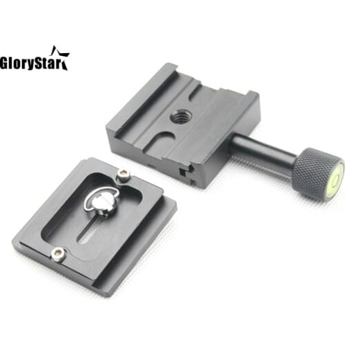 Universal QR Quick Release Plate Base Mount Support for DSLR Camera Monpod Tripod Slide Compatible with Arca SWISS Clamp