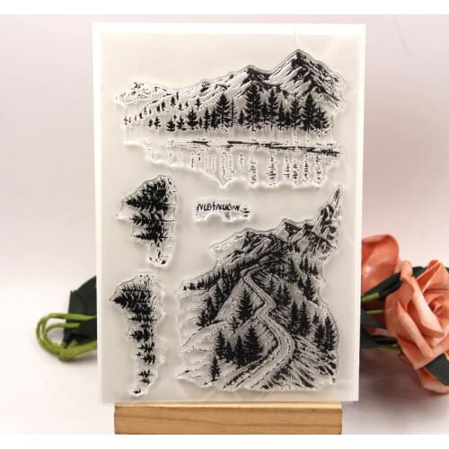ZFPARTY Mountains Transparent Clear Silicone Stamp/Seal for DIY scrapbooking/photo album Decorative clear stamp