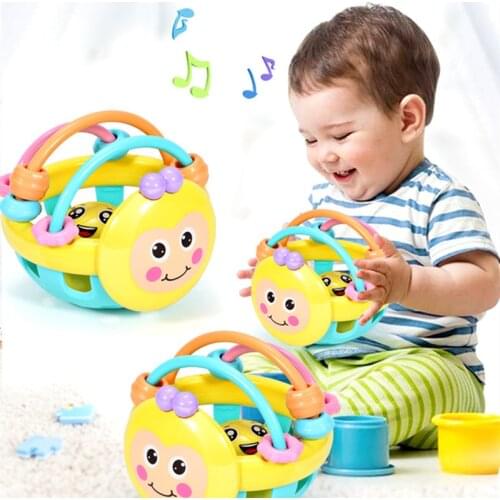 1 Pc Baby Rattles Toy Car Hand Bell Baby Toys 0-12 Months Soft Plastic Baby Teether Grasping Ball Baby Mobile Educational Toddle