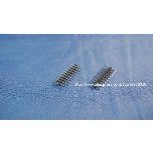 100pcs 1x10 P 10 Pin 2.0 mm Pin Header male single row Straight PCB 180 Through Hole Insulator height 2.00mm Rohs Lead Free
