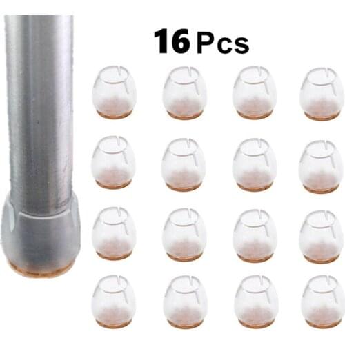 16 PCS Silicone Chair Leg Caps Table Foot Pads for Round 12-17mm Bottom Non-Slip Desk Foot Covers Floor Protectors Cover