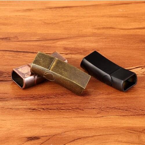 2 pcs/lot 6mm*12mm Retro Wholesales Bracelet Clasps Jewelry DIY Making Buckle Hook Magnetic Leather cord connectors Accessories