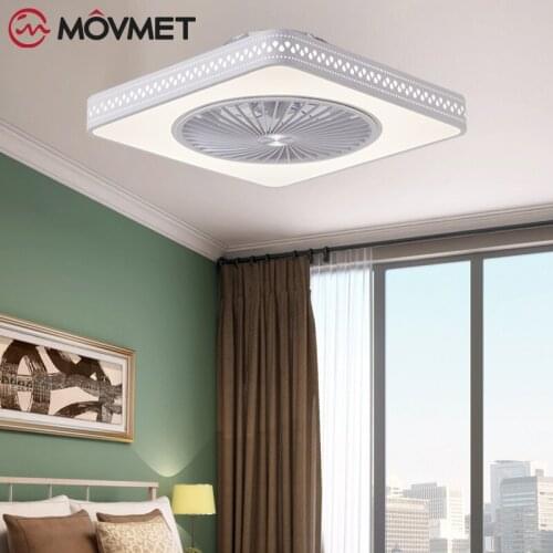 220V Nordic Suction dome light fan lamp with remote control indoor home decoration smart ceiling fan with modern LED