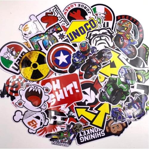 40 pcs Funny Car Stickers on Motorcycle Suitcase Home Decor Phone Laptop Covers DIY Vinyl Decal Sticker Bomb JDM Car styling