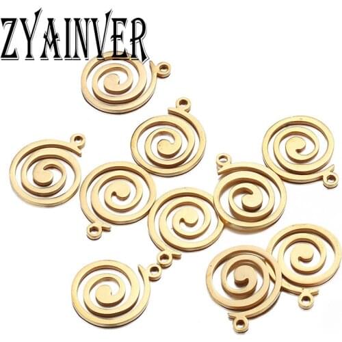 5Pcs/lot Stainless Steel High Polish Mosquito Coil Charmsfor DIY Necklace Bracelet Pendant Jewelry Making Accessories Handmade