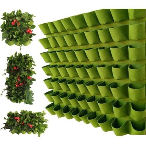 9/18 Pockets Planting Bags Wall Hanging Green Grow Bag Planter Vertical Garden Vegetable Living Garden Bag Home Supplies