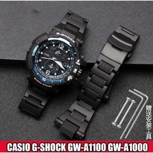 Watch Accessories Band fit Casio G-shock GW-A1100 FC GW-A1000 series Men Watch Band Chain Plastic steel Watch Strap Belt