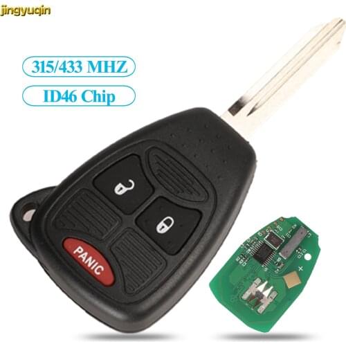Jingyuqin Remote Car Key 315/433Mhz ID46 Entry For Dodge RAM JEEP Commander Compass Grand Cherokee Liberty Wrangler Chrysler