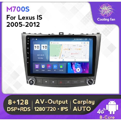 Touch Screen Android Car Radio Carplay Multimedia Android 10 8 Core 6GB+128GB For Lexus IS250 IS200 IS220 IS300 2005-2012