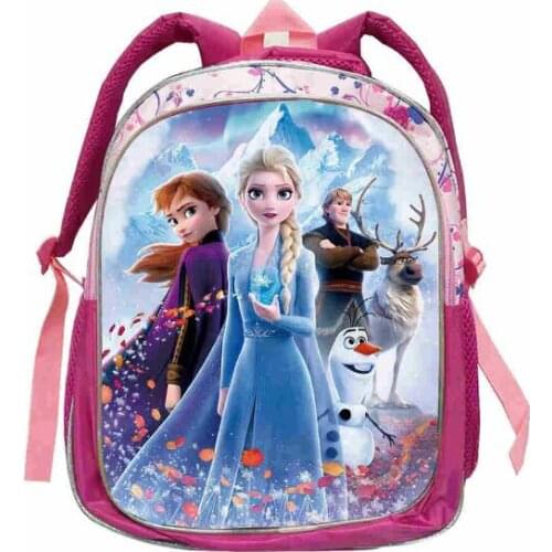 Disney Frozen 2 Character backpack Childrens school Bagpack Elsa & Anna Princess Schoolbag for girls pupil mochila escolar