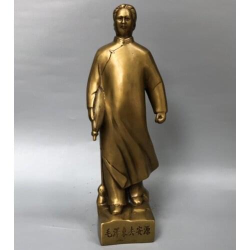 China brass Great leader Mao Zedong crafts statue