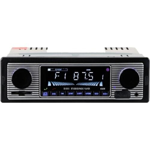 Classic Car Radio Car Bluetooth Player AUX Stereo Audio MP3 Player Support USB / SD / MMC Card Reader