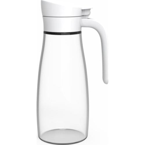 20 OZ Olive Oil Dispenser Kitchen Bottle Stopper Leakproof Vinegar Glass Cruet Non-Drip Spout White Cooking Tool