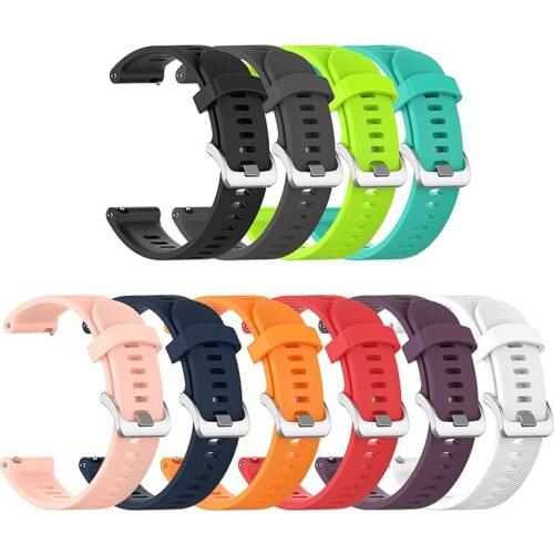 Fashion Colorful Replacement Watchband Strap For Garmin Forerunner 245M/245 Smart Watch Silicone Band Adjustable Strap