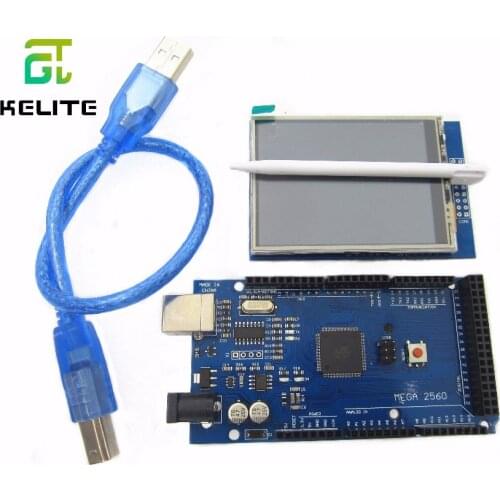 2.8 inch TFT LCD Touch Screen Display Module + Uno r3 Development Board Compatible mega2560 R3 + USB Cable