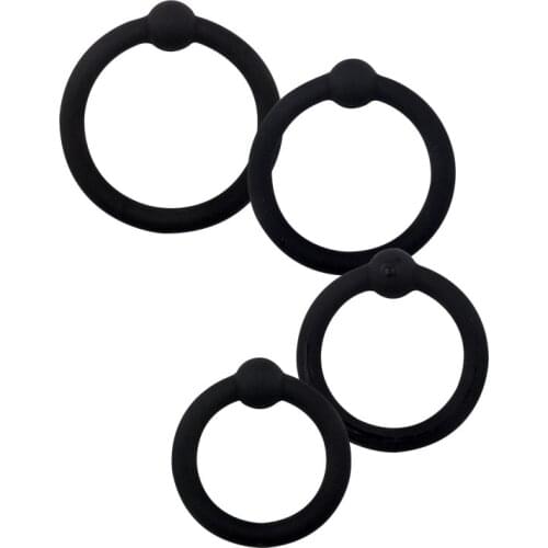 Male Delay Ring Silicone Ejaculation Cock Penis Rings Lasting Masturbator Sex Toys For Men Adult Products Couple Cockrings 4PCS