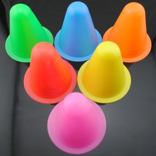 Soft Round Head Skating Cone for Inline Skates Sports Blue Green Orange Red Yellow Pink