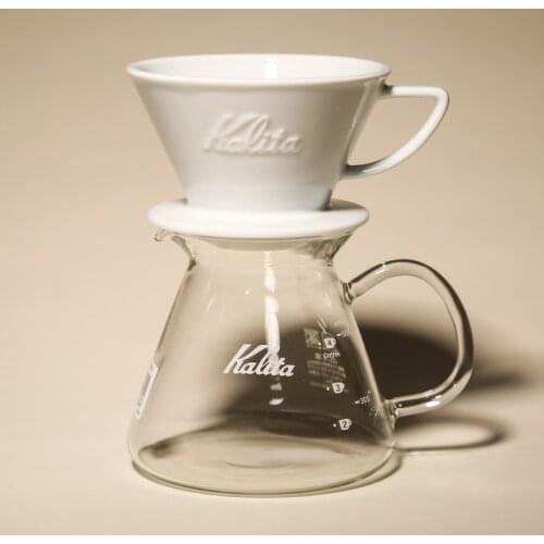 Japan kalita hand punch coffee pot set household drip filter cup glass sharing pot filter cup coffee tool