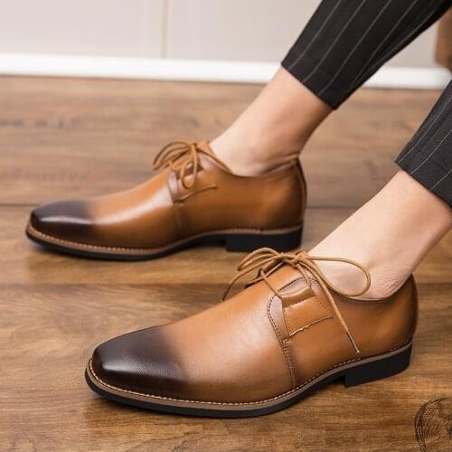 2021 New Fashion Men British Two-tone Mixed Oxford Formal Male Wedding Prom Homecoming Groom Shoes Sapato Social Masculino