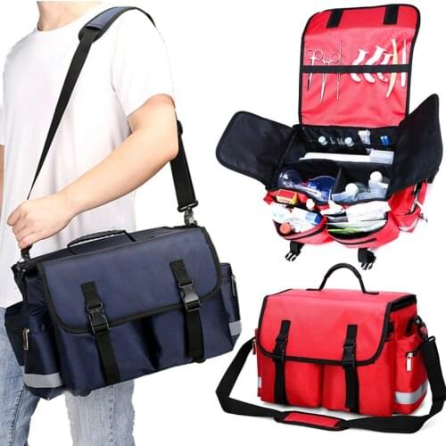 New Empty First Aid Bag Cars Portable Medical Bag Outdoor Emergency Survival Kit For Camping Travel Bag Large Size Multi-pockets