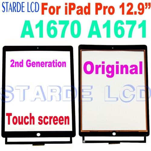 Original 12.9'' Touch Screen For iPad Pro 12.9 the 2nd Generation A1670 A1671 Touch Screen Digitizer Glass Panel Replacement