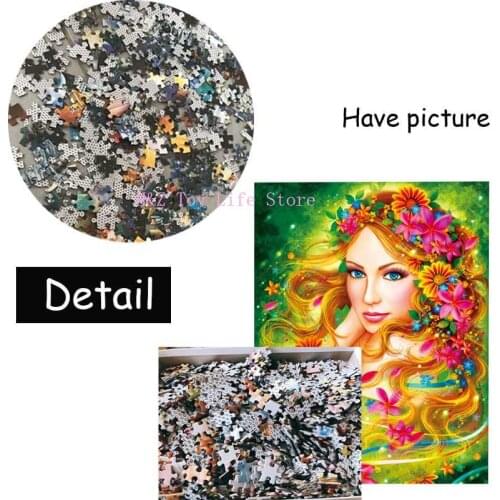 Adult Puzzle 1000 pieces Person Love Flower Puzzle Landscape Cartoon 1000pcs jigsaw Paper Thicker puzzle For Valentines Day Toy