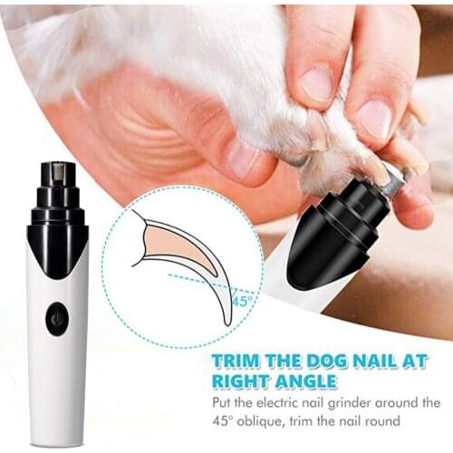 Rechargeable Pet Nail Grinder Dog Nail Clippers Painless USB Electric Cat Paws Nail Cutter Grooming Trimmer File US Dropshipping