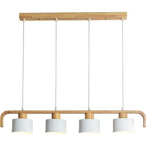 Nordic wood art three-head restaurant pendant lamp creative personality modern solid wood bar dining room lamps led lamp LB12417