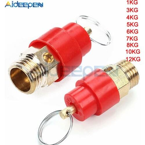 1/3/4/5/6/7/8/10/12KG Air Compressor Safety Release Relief Valve Connector Air Gas Pressure Regulator 1/4'' For Pressure Piping