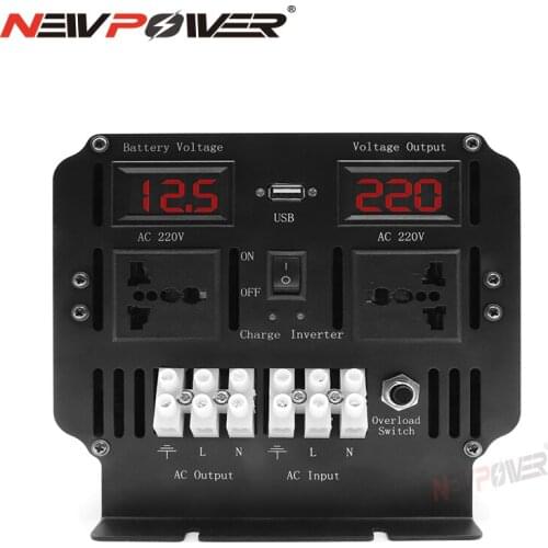 High end super quiet Charging Sine Wave Inverter 12V 24V DC To AC 110V/220V 5000W Voltage Transformer Power Converter Inverter