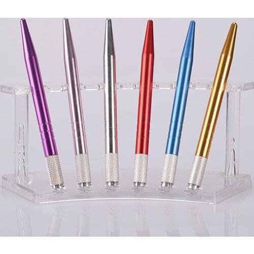 50pcs Microblading Pen Tatoo Eyebrow Permanent Makeup Hand Tools Microblading Holder Stainless Steel Handmade Manual Tattoo Pen