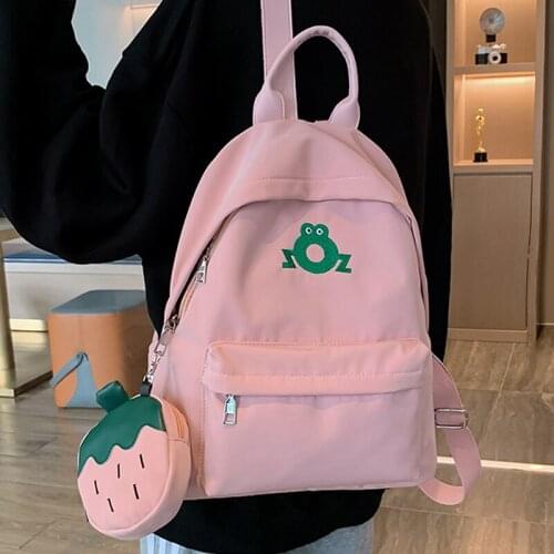 DORANMI Preppy Style Canvas Backpack For Women 2021 Casual Rucksack Female Book Bag Classic Schoolbag Book Back Bag Mochila B630