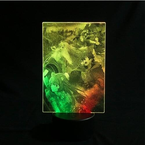 Touch Sensor Two Tone Lamp The Rising of The Shield Hero Naofumi Iwatani Japanese Anime Manga Selling Two Tone 3D Lamp Present