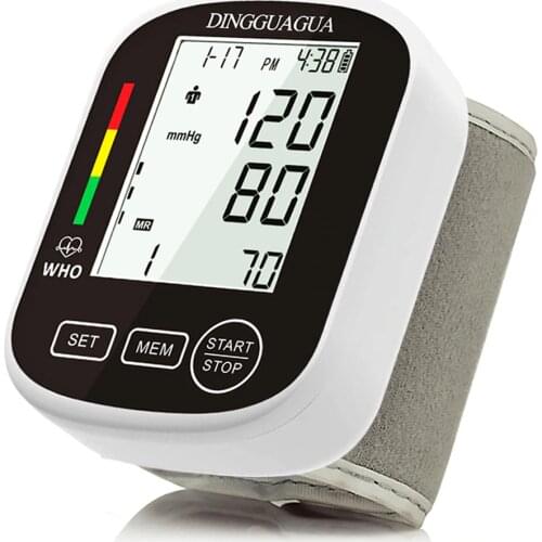 Wrist Blood Pressure Monitor Electronic BP Monitor Irregular Heart Beat Detection Blood Presure Meter LCD Displ sphygmomanometer