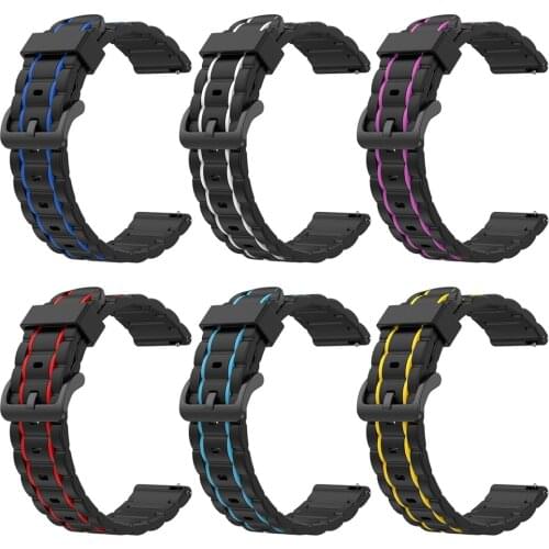 20mm Replacement Silicone Strap Sport Wristband For Garmin Vivoactive 3/Forerunner 245 Smart Watch Two Color Adjustable Strap